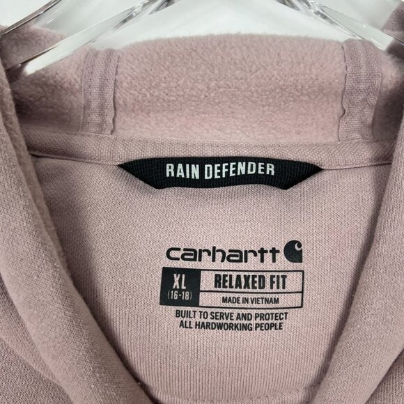 Carhartt Sweatshirt Women's XL Graphic Mink Rain Defender Midweight Relaxed Fit - Picture 6 of 14